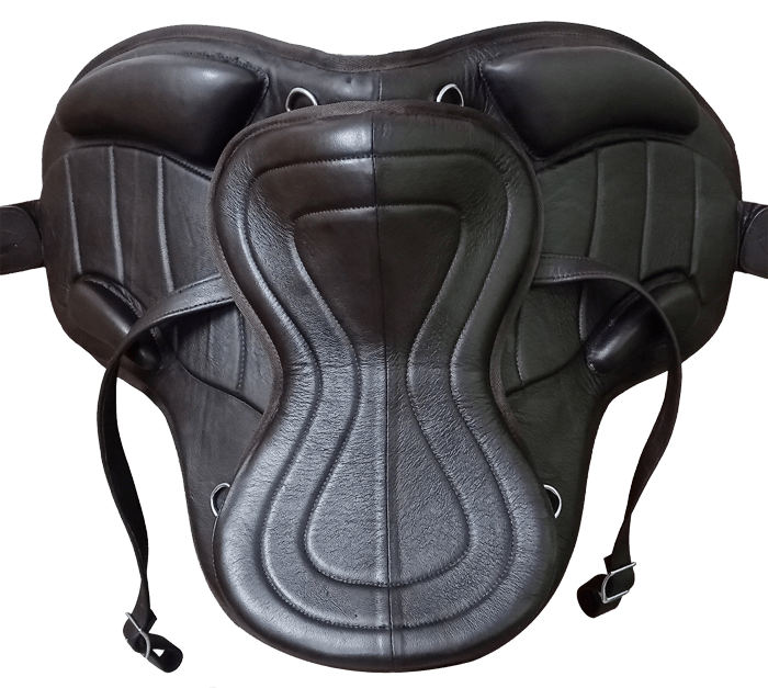 Freemax Treeless Brown Leather Horse Saddle, Size 13"