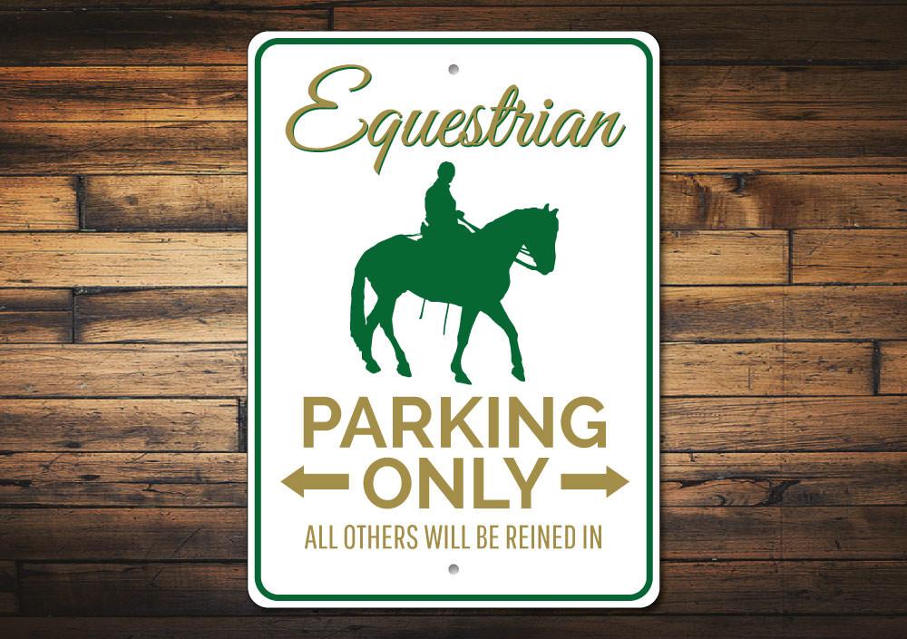 "Equestrian Parking" Sign, Version 2