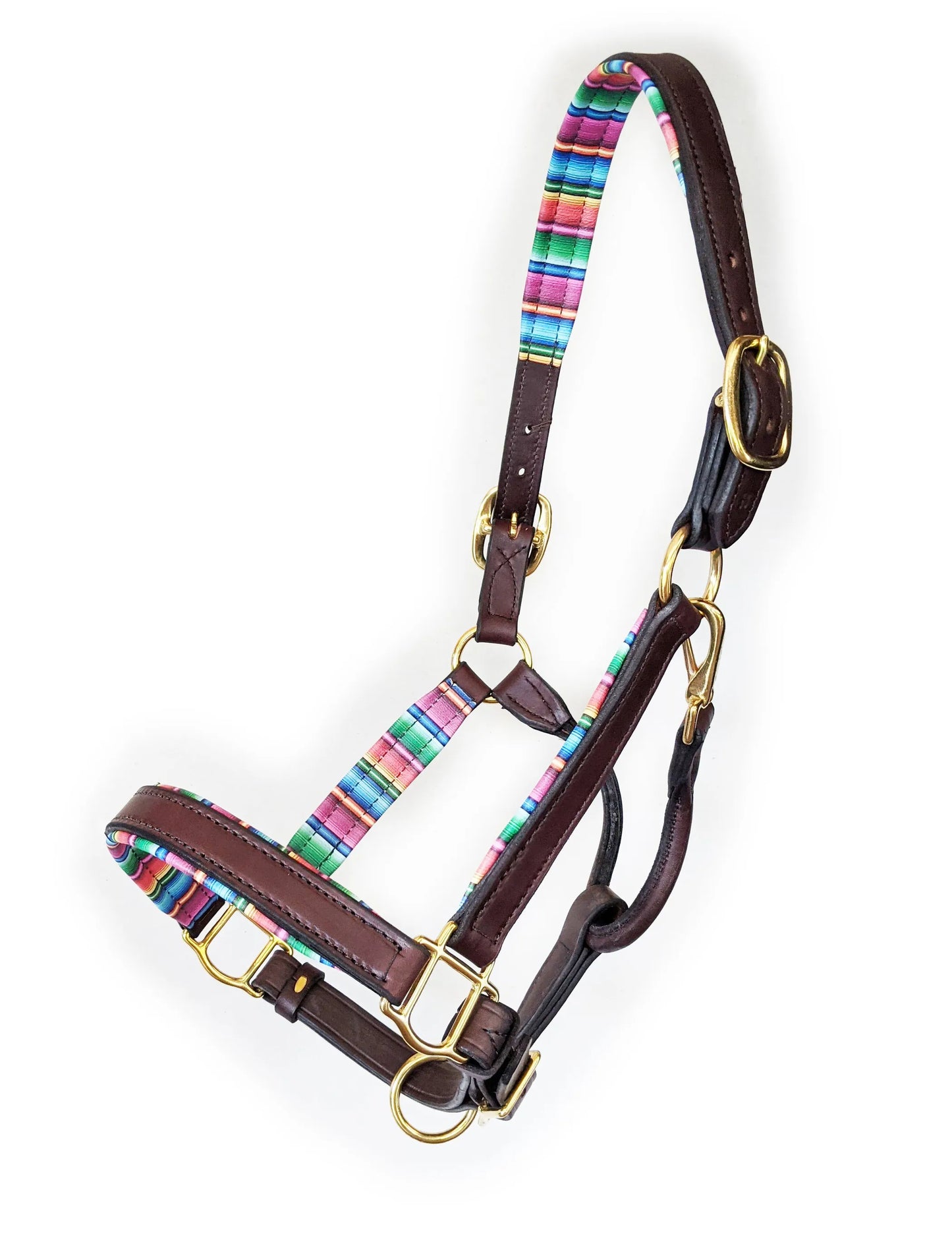 1" Brown Padded Halter