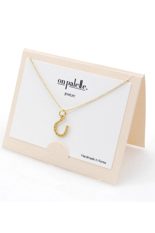 Horse Shoe Pendant Necklaces By DOBBI ( VARIETY OF COLORS AVAILABLE )