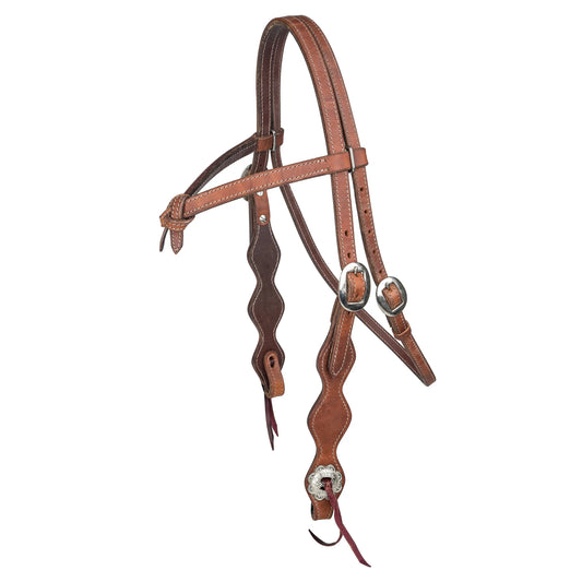 Tabelo Knotted Brow Headstall  w/ Rawhide