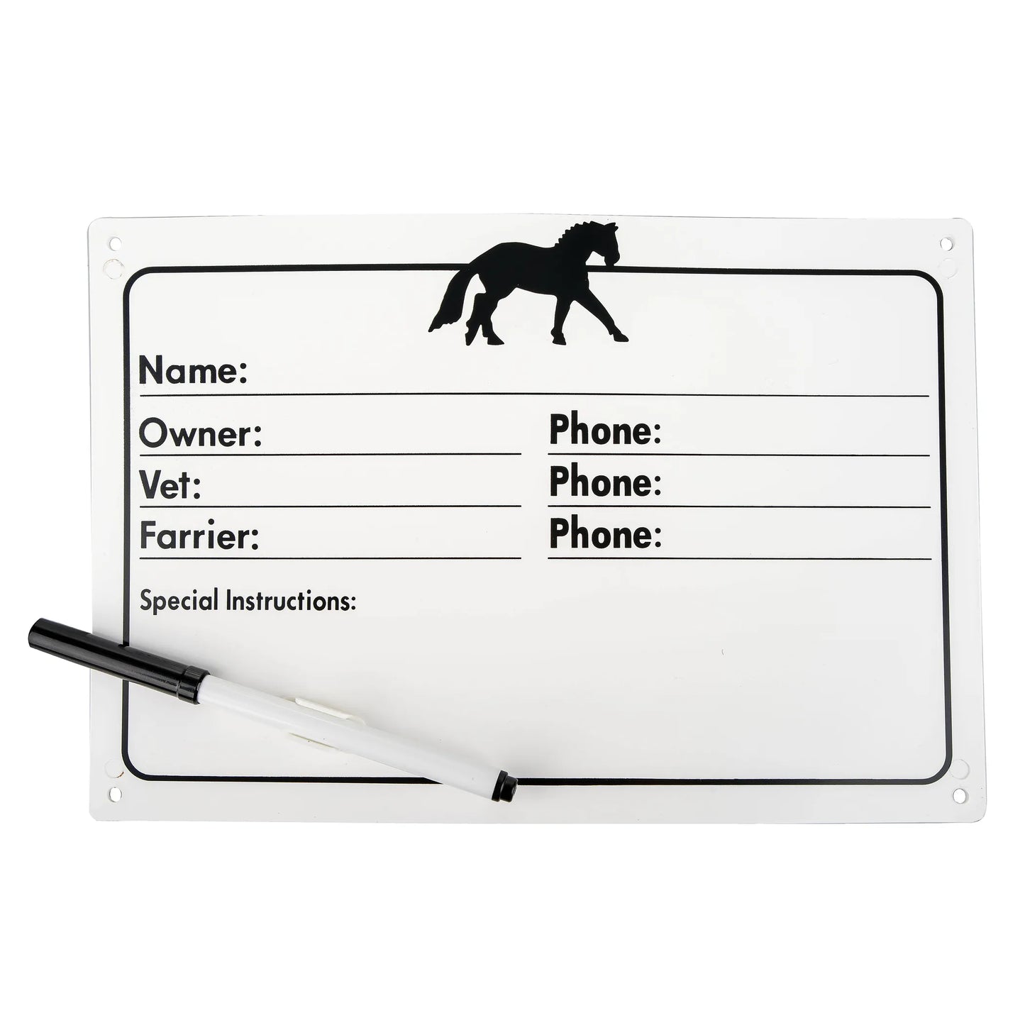 Gatsby Horse Name Plate w/White Board