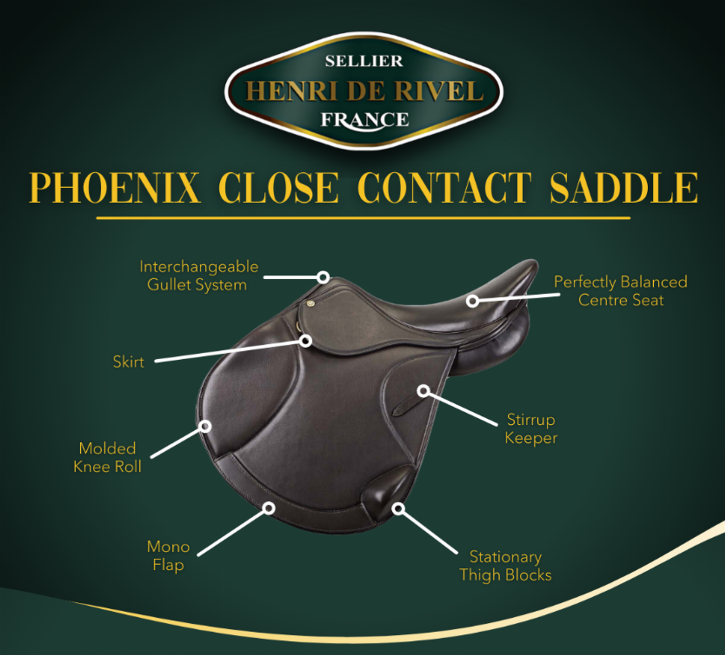 Henri de Rivel Regular Phoenix Close Contact Saddle