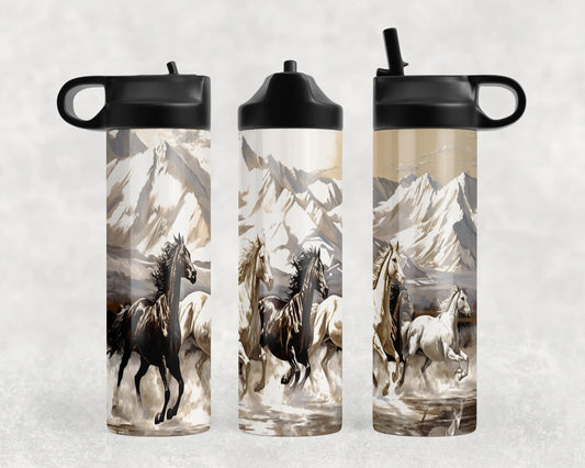 Horses Steel Water Bottle