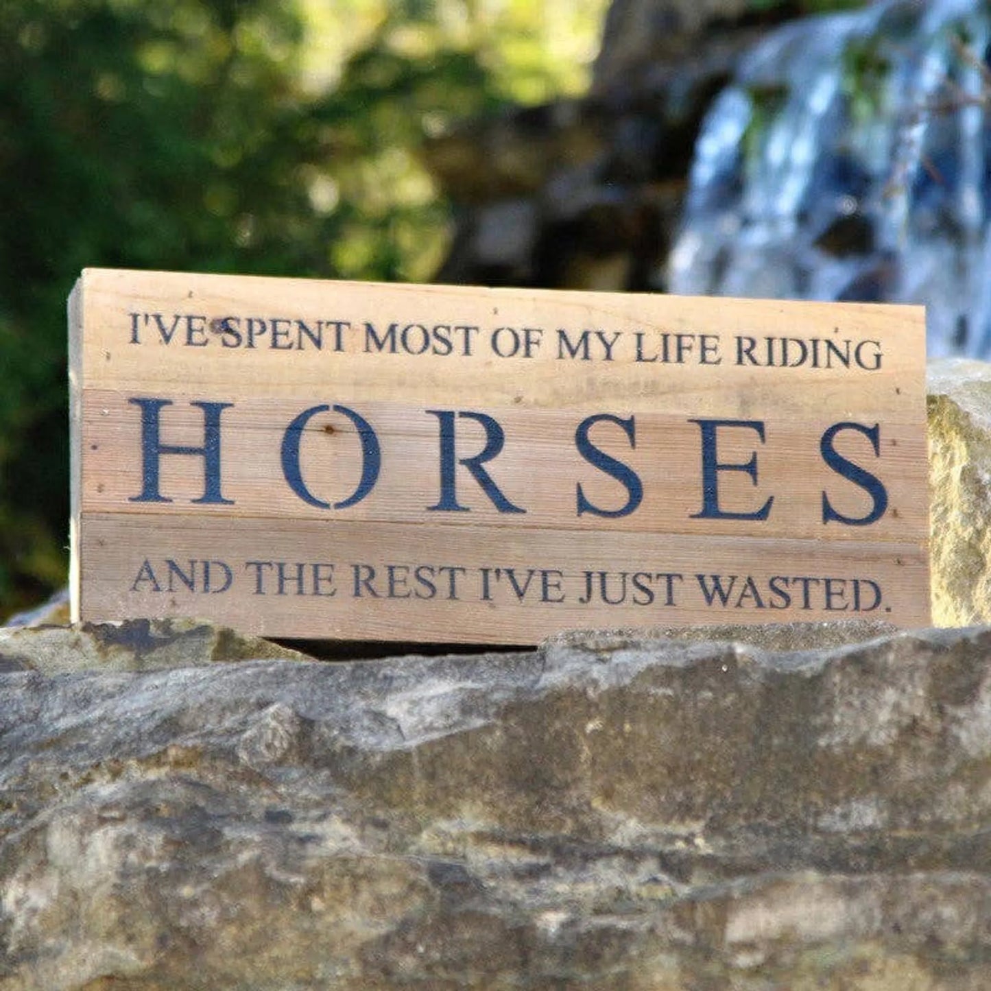 I've spent most of my life riding h... Wall Sign