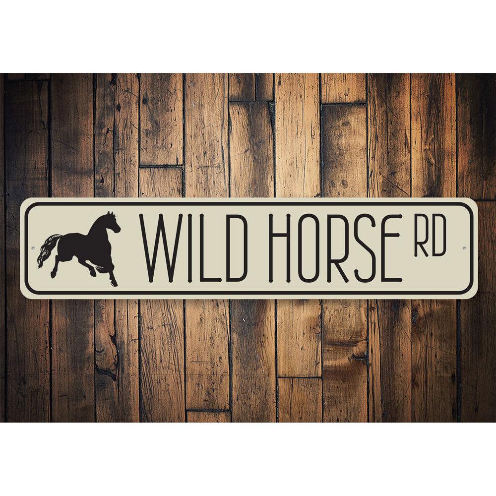 "Wild Horse Road" Sign