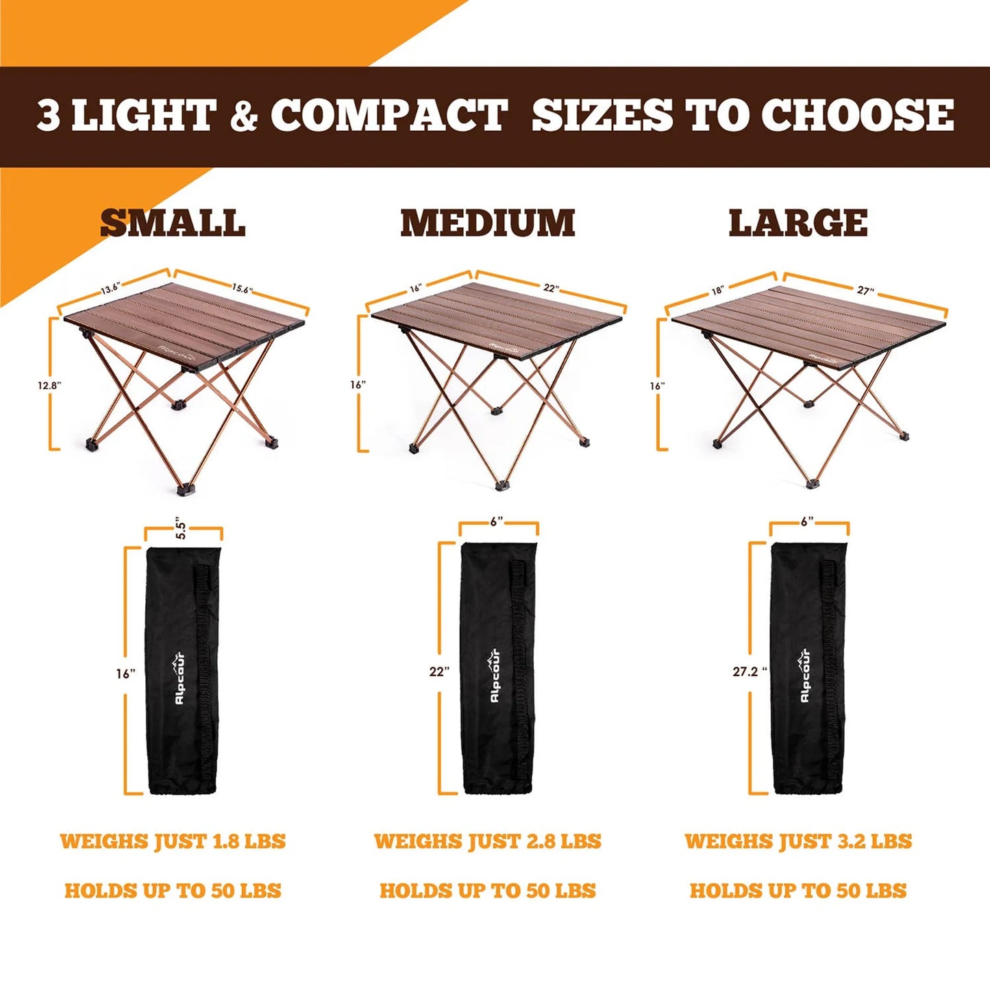 Alpcour Portable Collapsible Camping Table