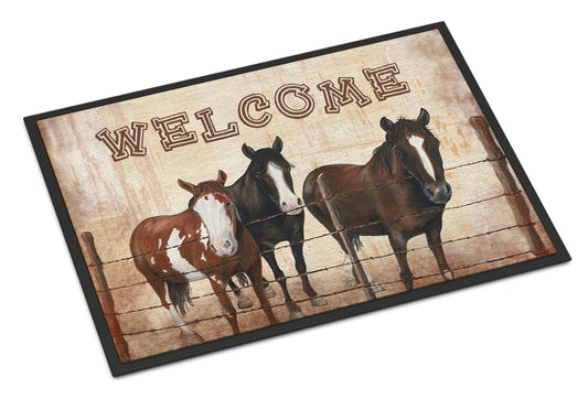 Welcome Mat with Horses Mat  - Color: Welcome mat with horses | Pack Of: 1 | Type: Indoor/outdoor