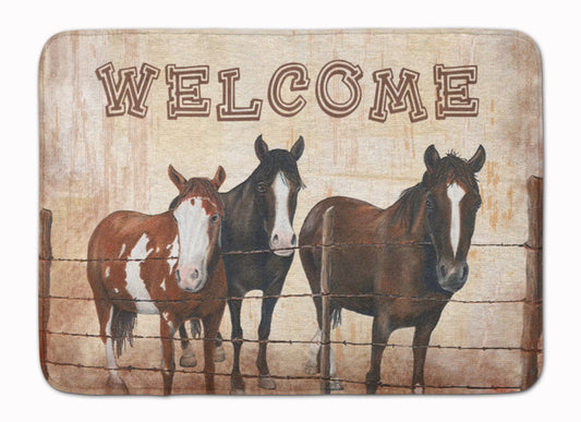 Welcome Mat with Horses Mat