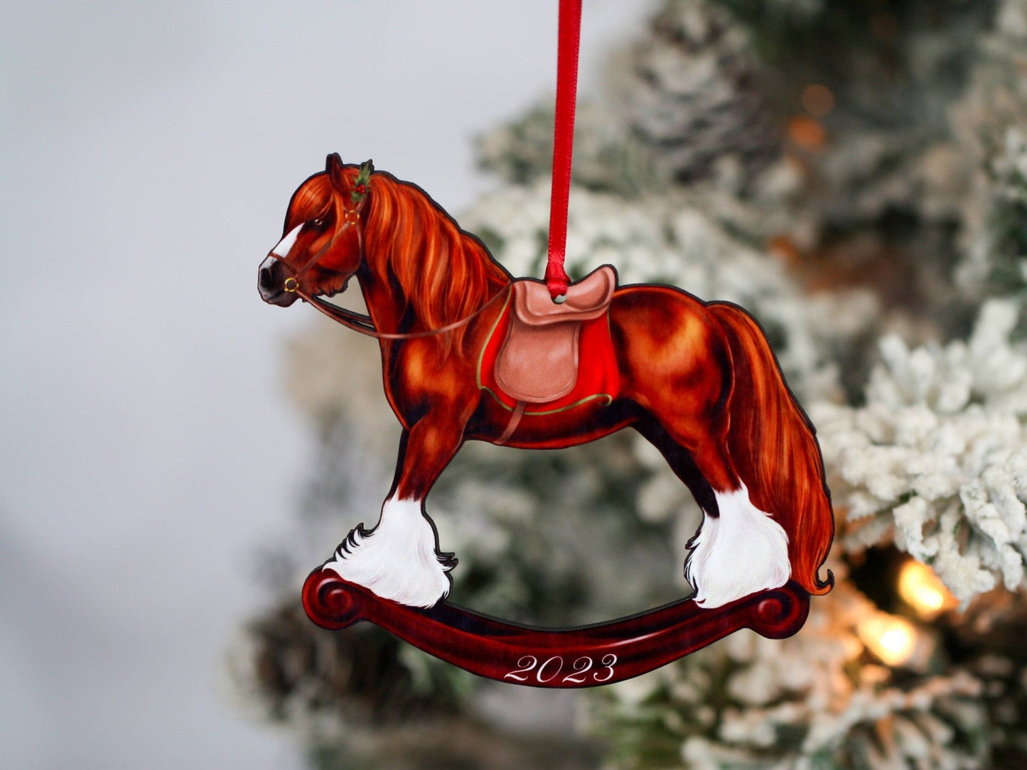 2023 Chestnut Gypsy Rocking Horse Christmas Ornament Gift