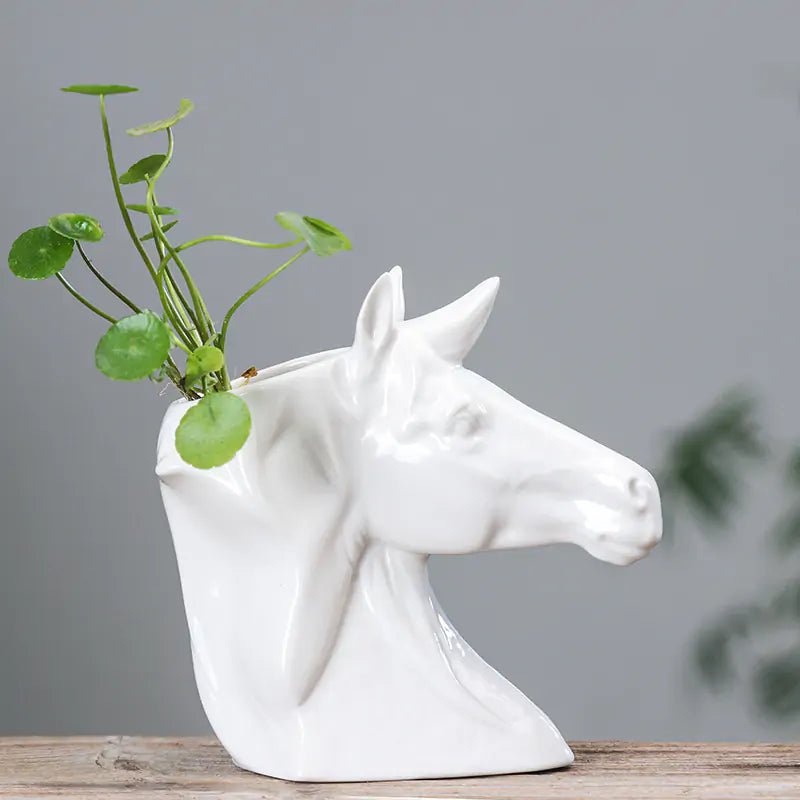 Horse Head Ceramic Flower Pot