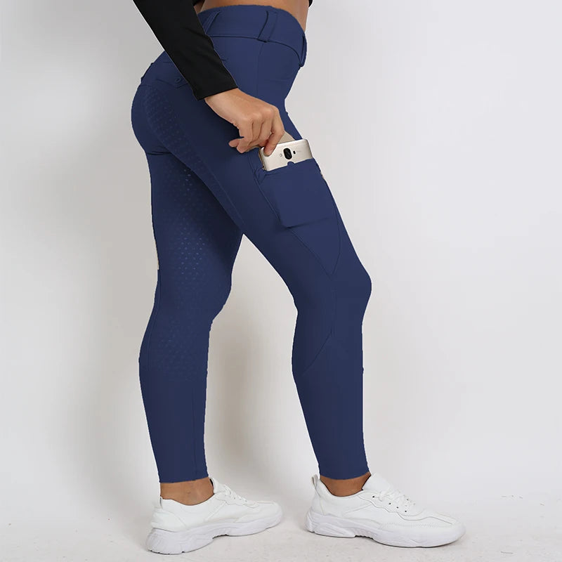 Full Seat Silicone Jodhpur Leggings Pants, Women