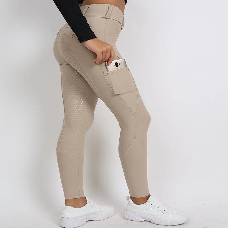 Full Seat Silicone Jodhpur Leggings Pants, Women