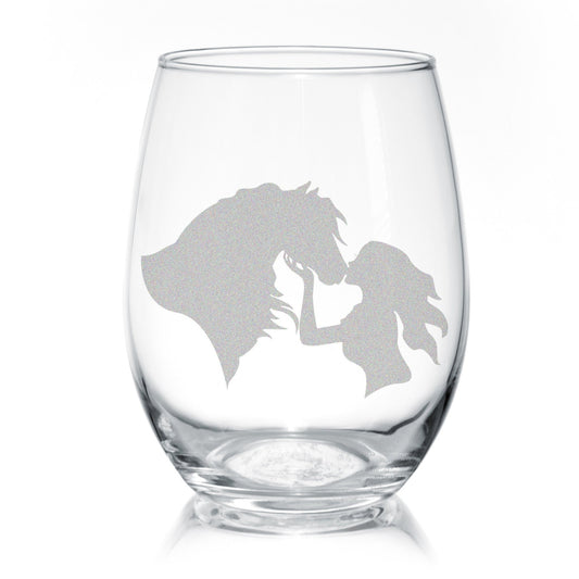 Horse Girl - Gypsy Kisses Stemless Wine Glass Set