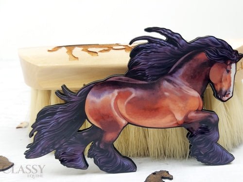 Bay Gypsy Vanner Horse Ornament