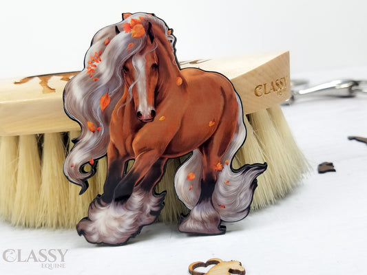 Autumn Buckskin Gypsy Vanner Horse Ornament