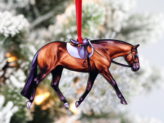 Bay English Pleasure Quarter Horse Ornament