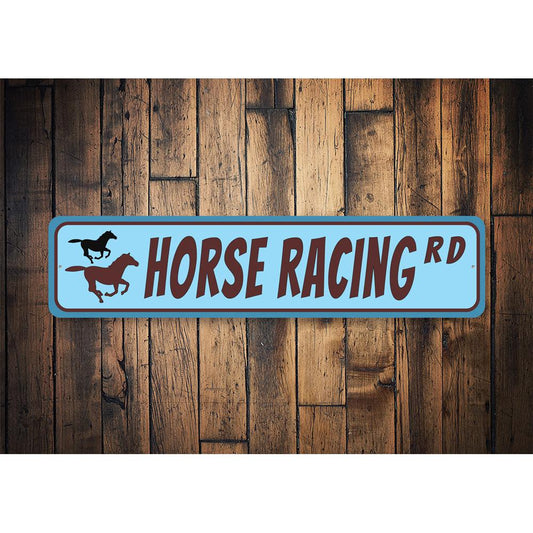 Horse Racing Street Sign