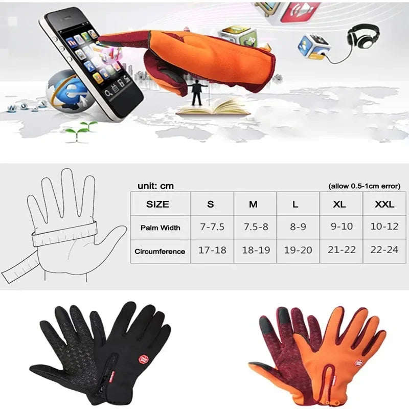 Windproof Breathable Touch Screen Compatible Riding Gloves