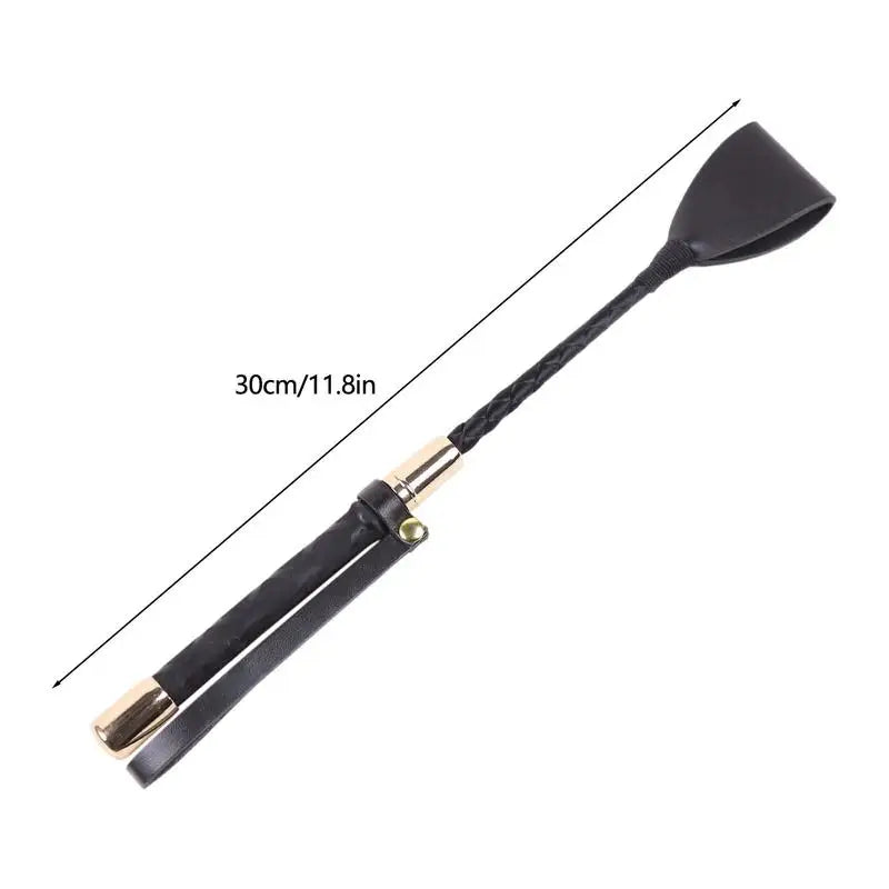 Black Crop For Horse Portable PU Leather Riding Crop Durable Horse Riding Whip Riding Crop Whip For Horse Racing Horse Equipment