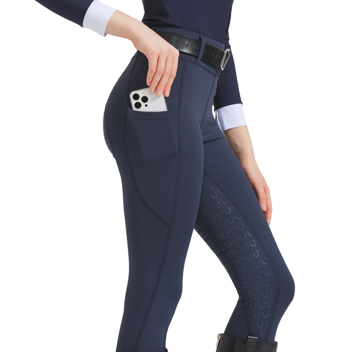 Slim-fitting Silicone Seat Riding Breeches, Women's