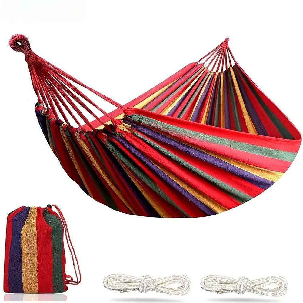 Camping hammocks - Portable hammocks Single or double hammocks Outdoor and indoor camping accessories with slings and hooks