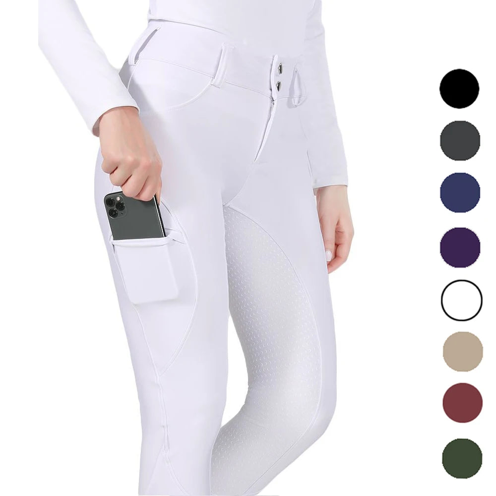 Riding Breeches Silicone Seat with Pocket, Women's