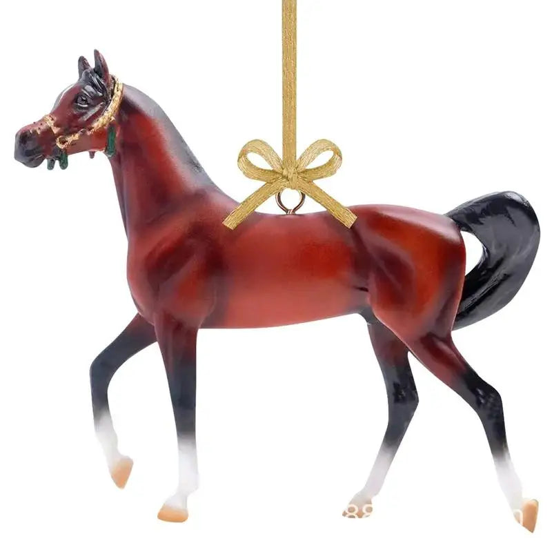 Acrylic Christmas Horse Ornament Flat Hanging Pendant