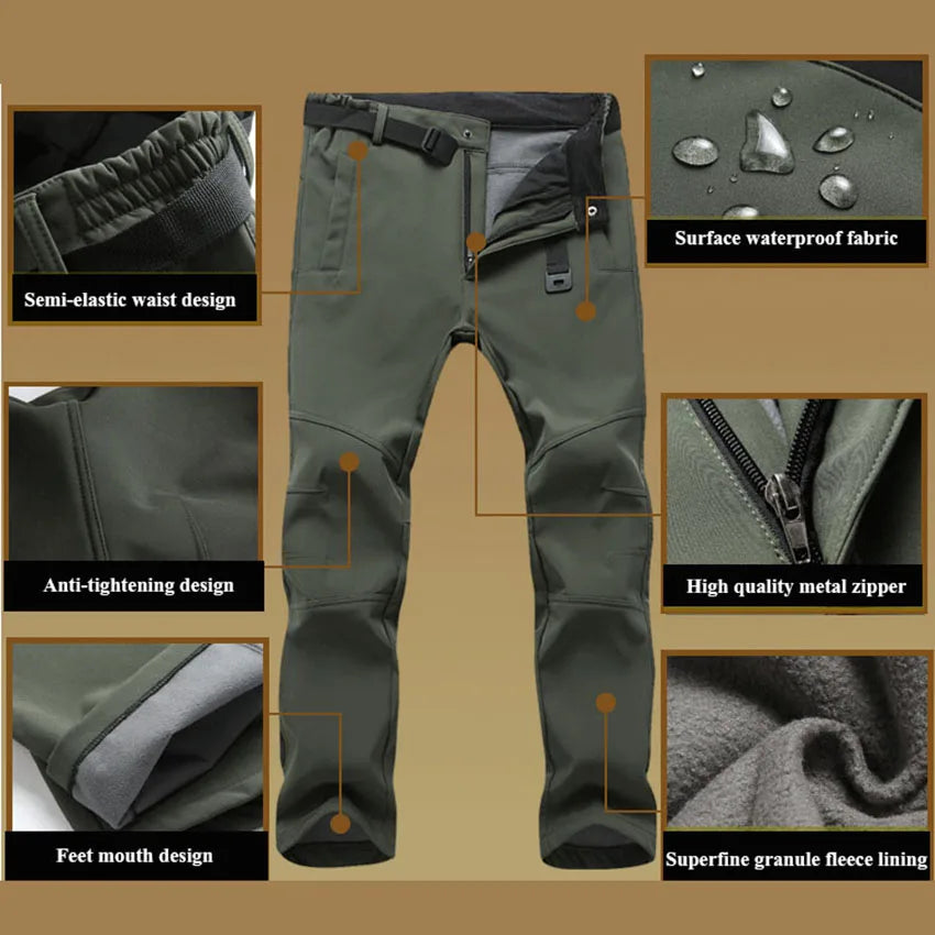 Winter Hiking Soft Shell Pants; Men's