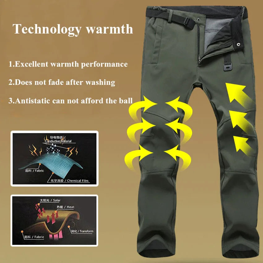 Winter Hiking Soft Shell Pants; Men's