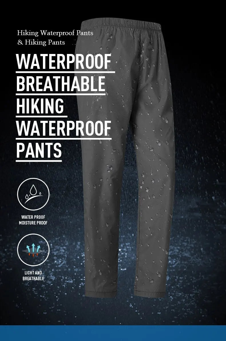 Quick Dry Mountain Rain Trousers Anti UV; Unisex