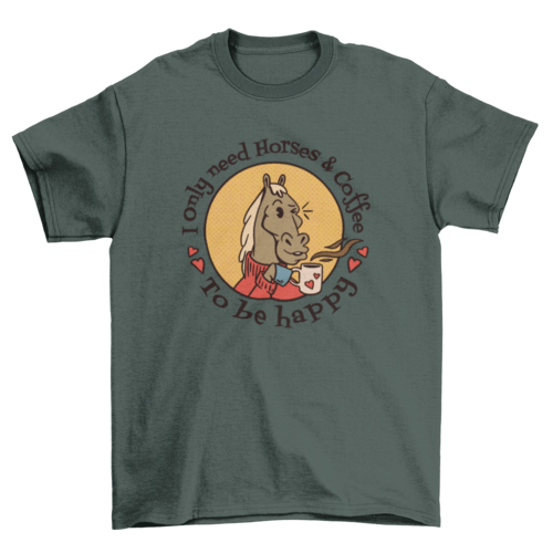 Horses and Coffee T-shirt