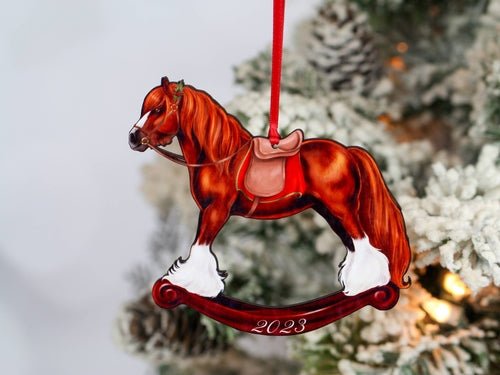 2023 Chestnut Gypsy Rocking Horse Christmas Ornament Gift