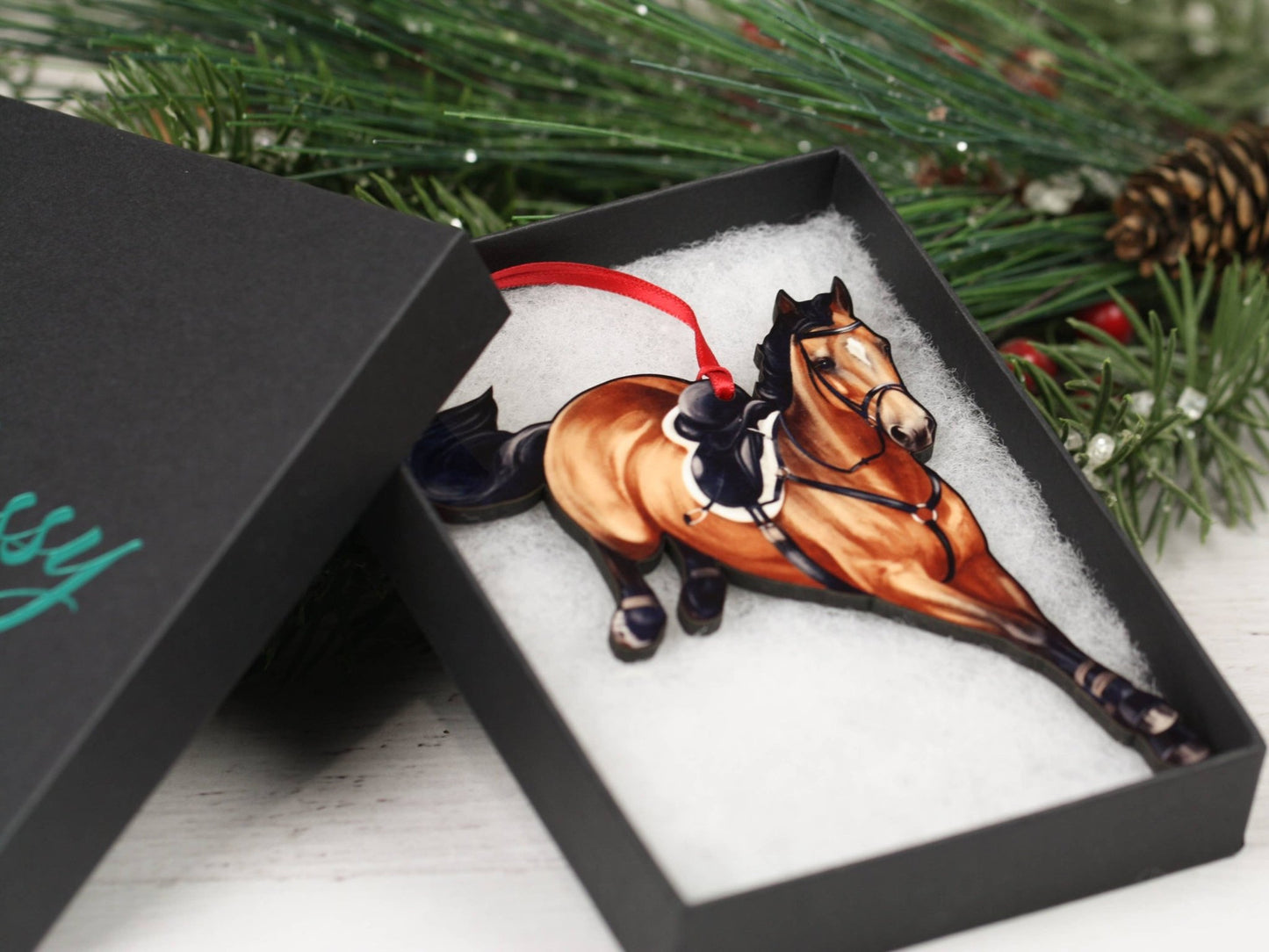 Bay Hunter Equestrian Decor Jumping Horse Ornaments