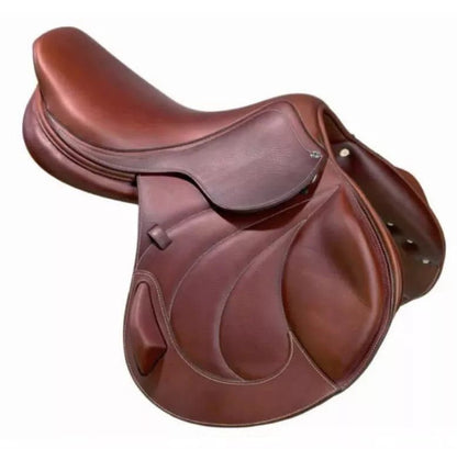 Premium Leather English Jumping Saddle, Size 19"