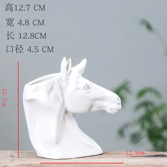 Horse Head Ceramic Flower Pot