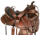 Western Trail Endurance Saddle With Tack (Brown Leather), Sizes 15"-17"